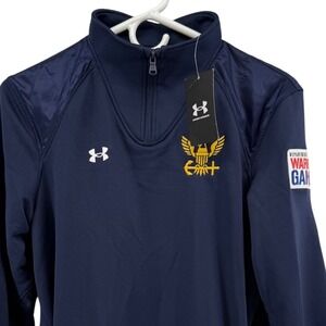 Under Armour Womens Command 1/4 Zip Navy Warrior Games Pullover NWT S $60